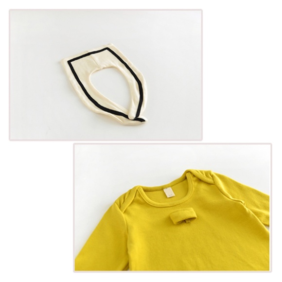 Yellow Sailor Collar Bodysuit for Kids - Picture 6 of 13